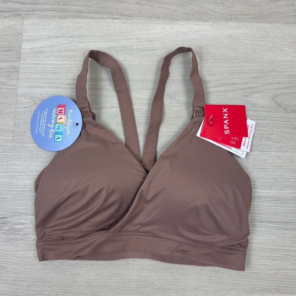 Spanx Bra-llelujah Nursing Bra‎ Womens Small Nude Adjustable Strap 30040R